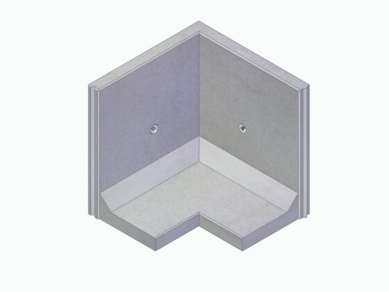 Hoeken voor keermuren